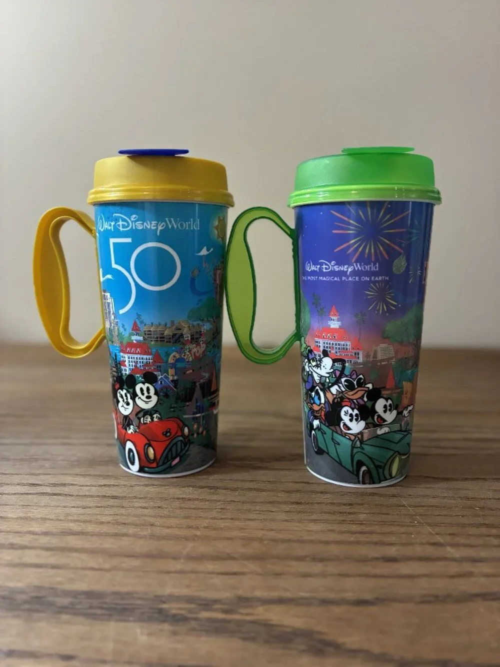 Walt Disney World Resort Reusable Refillable 16oz Mug; Lot of 6; Assorted